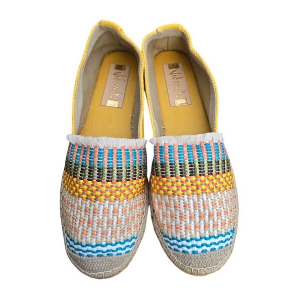 Vidorreta Made in Spain Women's Espadrilles Yellow Canvas Size EU 37 / US 6.5 - Picture 2 of 8